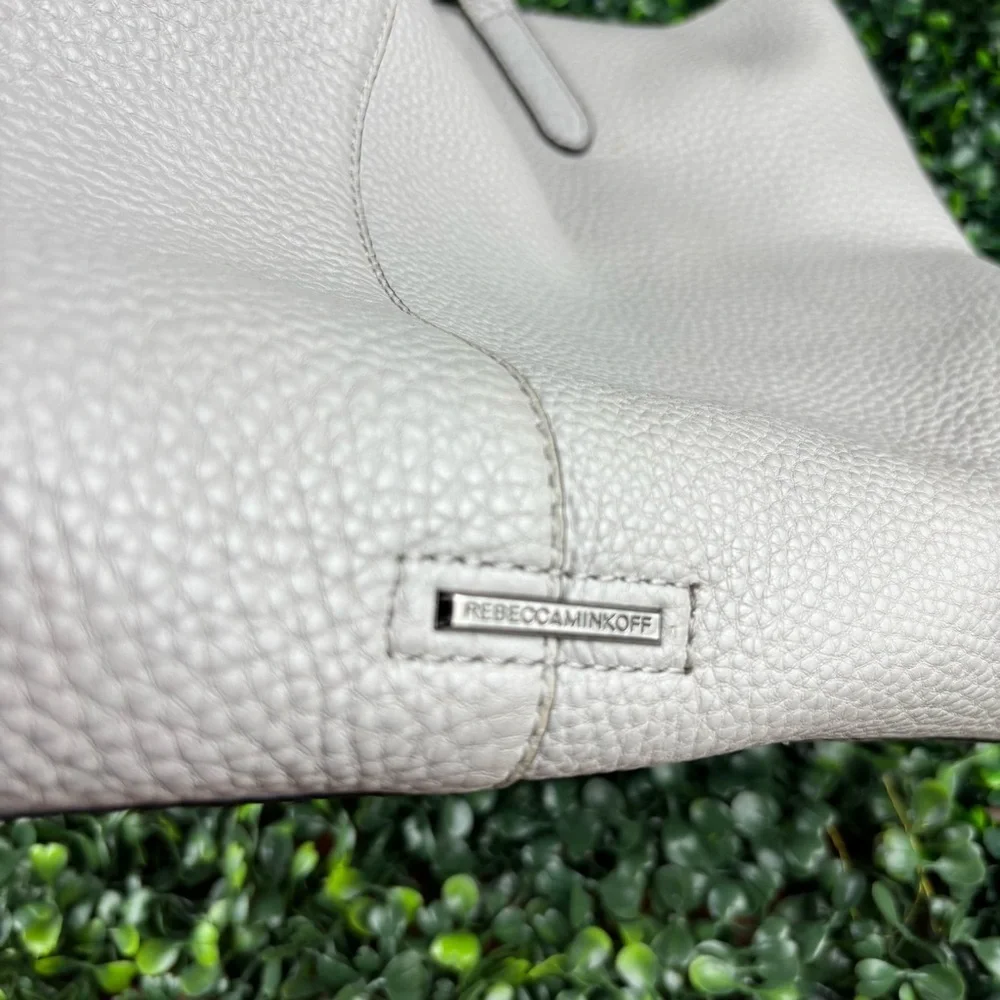 REBECCA MINKOFF Pebbled Gray Tote Bag